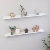 vidaXL Zidne police 2 kom visoki sjaj bijele 100 x 9 x 3 cm Cijene