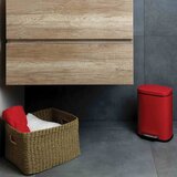 Spirella Rdeč jeklen koš za smeti s pedalom 5 l Akira – | Shoptok.si