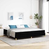 vidaXL Krevet s opruga kutije Crna, smeđa 200 x 200 cm | shoptok.hr