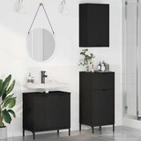 vidaXL Set namještaja za kupaonicu Zidne 3 pcs Crna 39.5 x 36 x 88 cm Cijene