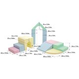  Jastučići za penjanje, mekane igračke, 10-dijelni set jastučića za dijete, poligon (pastelne boje) | shoptok.hr