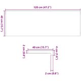  Prozorske klupice 2 kom svijetlosmeđe 120x40x2 cm masivne hrast | shoptok.hr