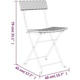  Zložljivi bistro stoli 2 kosa črn poli ratan in jeklo, (20659324) | Shoptok.si