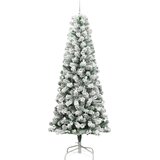  Umjetno božićno drvce s nogom Zelena i bijela 240 cm | shoptok.hr