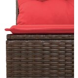  Vrtna garnitura - 8-dijelni set vrtnih sofa s jastucima smeđi od poliratana - Smeđa sa spremištem 8 | shoptok.hr