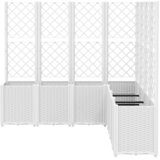  Vrtna sadilica s rešetkom bijela 160 x 160 x 140 cm PP | shoptok.hr