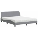  Krevet s madracem Dover svjetlosiva 160x200 cm tkanina | shoptok.hr