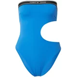 Tommy Jeans Jednodijelni kupaći kostim plava / crna / bijela