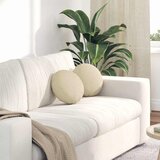 vidaXL Jastučići za sjedenje 2 pcs Krema Ø30 x 13 cm tkanina | shoptok.hr