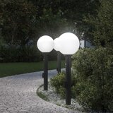 Stupić za zidne svjetiljke sa senzorom i utičnicom 3 kom 80 cm crne IP44 | shoptok.hr