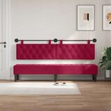 Držeće uzglavlje Zidne Vinska crvena 210 x 55 x 7 cm Baršun - boja crnog vina 200 cm bez LED | shoptok.hr