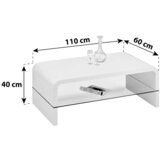 Mömax klubska mizica aruba, bela, visoki sijaj | Shoptok.si