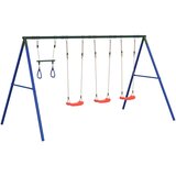 Vanjski set s ljuljačka i trapezom Crvena 1 3 x sjedalo ljuljačke + trapez | shoptok.hr