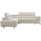 P & B KOTNA SEDEŽNA GARNITURA, plišast material krem barve | Shoptok.si