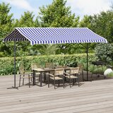vidaXL Samostojeća tenda plavo-bijela 400 x 300 cm od tkanine i čelika | shoptok.hr