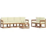  Set vanjskih sofa s jastukom 7 pcs Prirodna i krem | Eponuda.com