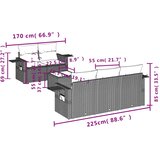  6-dijelni set vrtnih sofa od poliratana s jastucima svjetlosivi | shoptok.hr