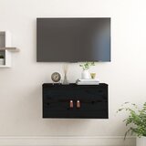 vidaXL Stenska omarica črna 60x30x30 cm trdna borovina Cene