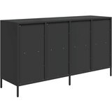 vidaXL Komoda črna 135x39x73,5 cm hladno valjano jeklo | Shoptok.si
