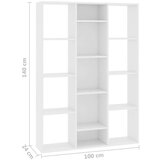 vidaXL Paravan/knjižna omara bela 100x24x140 cm iverna plošča | Shoptok.si