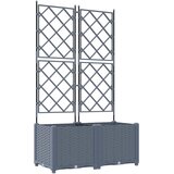  Vrtna saksija 2 pcs Svijetlo siva 80 x 40 x 143 cm Plastika | shoptok.hr