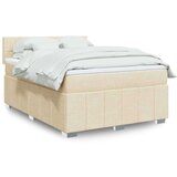 vidaXL Krevet s oprugama i madracem krem 140x200 cm od tkanine | shoptok.hr