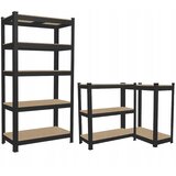  Polica s 5 razina 180 x 90 x 30 cm (nosivost 875 kg) - crna | shoptok.hr