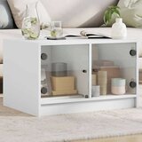 vidaXL Stolić za kavu sa staklenim vratima bijeli 68x50x42 cm | shoptok.hr
