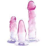 Crystal Clear - set analnih trenažera - 3 kom (prozirno-ružičasti) | shoptok.hr