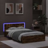  Okvir za krevet s uzglavljem i LED boja hrasta 120x200 cm | shoptok.hr