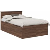  Krevetna konstrukcija s uzglavljem Smeđi hrast 135 x 190 cm | shoptok.hr