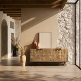 MOME Komoda od masivnog manga u prirodnoj boji 175x78x40 cm Priya – | shoptok.hr