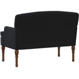  Ljubavni kauč s gumbima Crna 111 x 65 x 79 cm Baršun | Eponuda.com