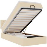  Otomanski krevet s madracem i LED krem 90x200 cm tkanine | Eponuda.com