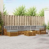  Set vanjskih sofa 8 kom. Prirodna i svijetlo siva | shoptok.hr