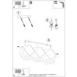 Stropna svetilka WOODY 3 iz naravnega lesa, (21626923) | Shoptok.si