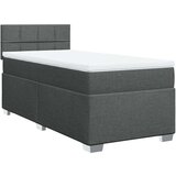  Krevet s oprugama i madracem tamnosivi 100 x 200 cm od tkanine | shoptok.hr