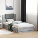  Okvir za krevet s uzglavljem siva boja hrasta 90x190 cm drveni | shoptok.hr