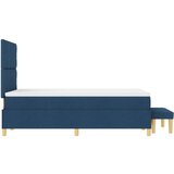 vidaXL Box Spring Postelja z Vzmetnico & Klopejo Modra 120x190 cm Tkanina, (22080785) | Shoptok.si