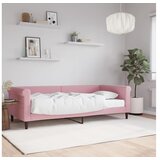 vidaXL Dnevni krevet s madracem ružičasti 90 x 200 cm baršunasti | shoptok.hr