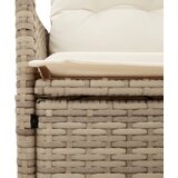  5-dijelni vrtni blagovaonski set od poliratana s jastucima bež 150 x 90 x 75 cm | shoptok.hr