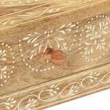 vidaXL Konzolna mizica 80x35x74 cm trden mangov les | Shoptok.si