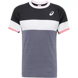Asics Tehnička sportska majica morsko plava / svijetloroza / crna / bijela