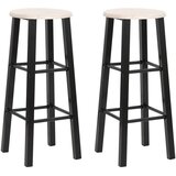  Barski stolci 2 kom crni MDF | Eponuda.com