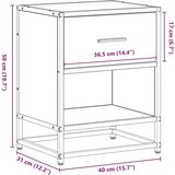 vidaXL Noćni ormarići 2 kom boja hrasta 40x31x50 cm konstruirano drvo | shoptok.hr
