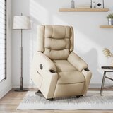 Maison Chic Električni naslanjač - Relax naslanjač s funkcijo vstajanja krem blago, (22061377) | Shoptok.si