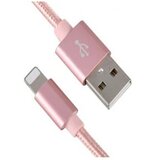  Xwave kabl USB Iphone 3A ALU 2m pleteni Roze Gold | Eponuda.com