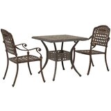  Set vrtnih stolova 3 pcs Bronzana Liveni aluminij | shoptok.hr