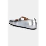 Birkenstock Kožne balerinke Santa Clarita boja: srebrna, 1030679 | shoptok.hr
