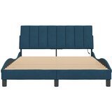  Okvir kreveta s LED-om bez madraca Hanko plavi 140 x 190 cm baršunasti | shoptok.hr